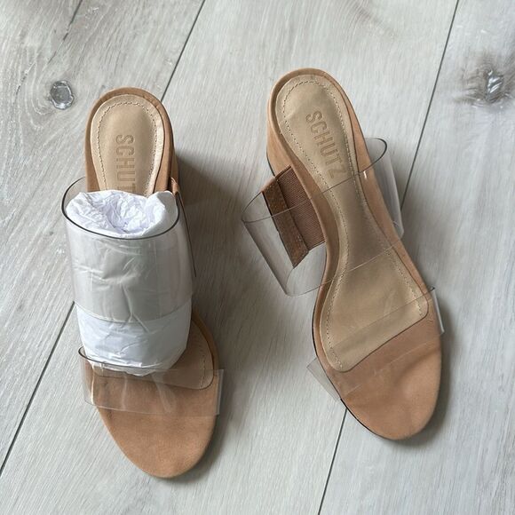 SCHUTZ Victorie Sandal NUDE size 5.5 Nwt Without Box - Picture 4 of 7